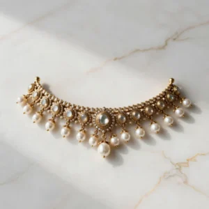 Royal Kundan Pearl Choker Set