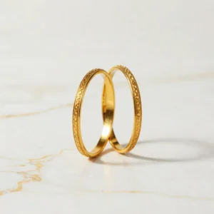 Carved Openable Kada Bangles Pair