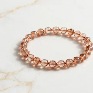 Rose Gold Crystal Floral Bracelet
